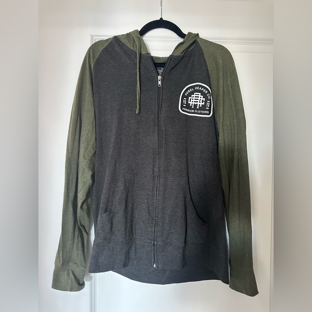 Like new Rebel Reaper premium motorcycle clothing Zip-Up Hoodie